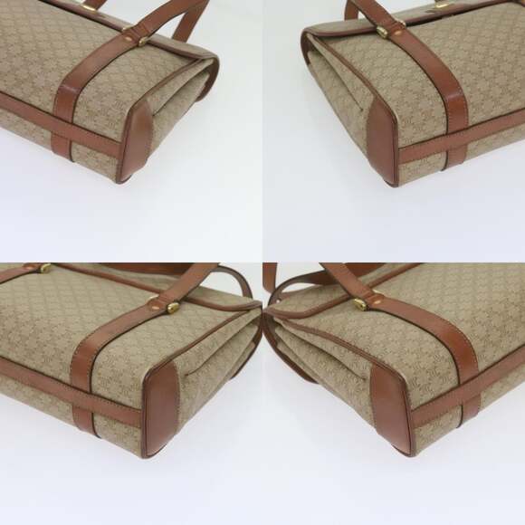 CELINE Macadam Canvas Shoulder Bag Beige - Picture 10 of 13